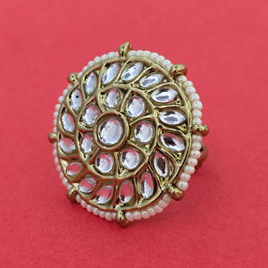 Luxury Jewellery Indo Western Adjustable <b>Ring</b> 113334 - Product Image 1