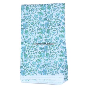 100% algodón bloque de mano impreso Jaipuri tela hecha a mano ropa de verano Natural estampados florales de lujo para camisas estilo algodón de grado A - Product Image 1