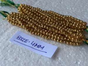 Perles de verre blanches à finition métallique brillante, taille personnalisée pour la fabrication de bijoux, vente en gros, perles intercalaires en vrac, fournitures d'artisanat - Product Image 5