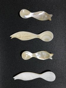 Cuchara de nácar Vintage de Vietnam con mango de concha Cuchara de concha para servir caviar Cena Vajilla Cuchara - Product Image 3