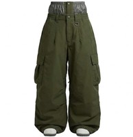 Pantalon de ski cargo ample et imperméable personnalisé pour homme, style streetwear, avec poches cargo, coupe large et décontractée
