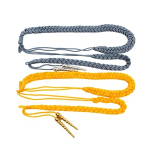Wholesale Parade Uniform Shoulder Aiguillette Custom Color <b>Braided</b> Ceremonial Cords with Ferrules Dress Uniform Supply - Product Image 1