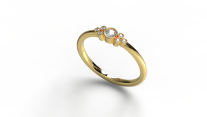 Bezel <b>Set</b> Round Engagement <b>Ring</b> Diamond Promise <b>Ring</b> for Women Delicate Bridal Jewelry <b>Ring</b> Lab Grown Diamonds - Product Image 5