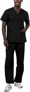 Men's Maroon V-Neck <b>Scrub</b> Set Cotton Polyester Woven Hospital Uniform Pants Matching Top Professional Medical <b>Scrub</b> Suit - Product Image 6