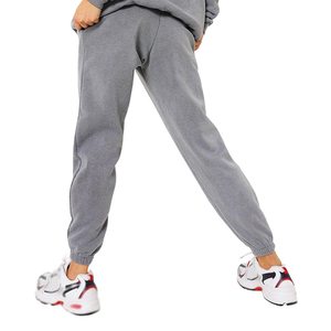 High Quality <b>Women</b> Autumn Hooded 2-Piece Fleece Tracksuit Solid Pattern Casual Eco-Friendly Breathable Polyester/Cotton Best - Product Image 2