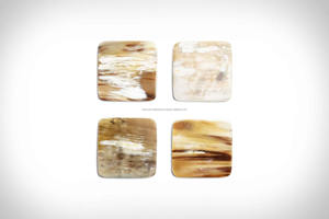 Juego de Posavasos de Cuerno Orgánico de Lujo, Estándar Élite para Hoteles, Restaurantes, Bares, Cafeterías, Hogares, Decoración de Mesa, Protección - Product Image 4