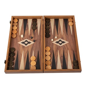 Jeu de backgammon en bois avec dés et pions dans un coffret cadeau - Product Image 5
