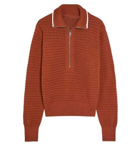 Suéter de Punto con Cierre para Mujer OEM - Jersey de Invierno de Marca Privada - Prenda de Punto Femenina de Alta Calidad, Suave y Transpirable - Product Image 1