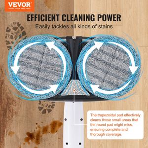 Doppio testa Cordless elettrico Mop LED faro 40 Min durata batteria serbatoio acqua pastiglie in microfibra per legno duro/piastrelle di pulizia del pavimento - Product Image 2