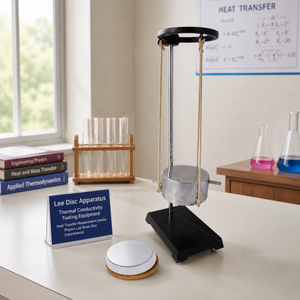 Lee Disc Apparatus Thermal Conductivity <b>Testing</b> <b>Equipment</b> | Heat Transfer Measurement Device Physics Lab Brass Disc Experimental - Product Image 2