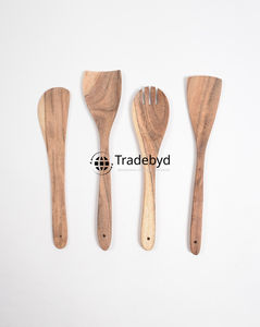 Cuillère en bois de qualité supérieure, élégante, faite à la main, naturelle, pour la cuisine, Tradebyd - Product Image 3