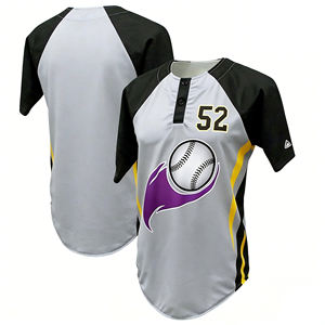 เสื้อเบสบอลคอเฮนลีย์แบบแร็กแลนลายเปลวไฟสั่งทำพิเศษ ผ้าโพลีเอสเตอร์ 100% ระบายเหงื่อได้ดี ผู้ผลิตชุดกีฬาแบบ OEM - Product Image 3