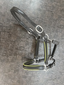 Brida de cuero para caballo con frenteal de diamantes verdes y correa de nariz con cremallera 50x20x40cm FHS BRA003 Bolsa con cremallera de poliéster - Product Image 1