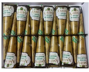 Cono de Henna Herbal Profesional Dorado, Fácil de Aplicar, Acabado Brillante, Tatuaje Temporal de Henna para Arte Corporal, Ideal para Mehndi Nupcial y Eventos Especiales - Product Image 4