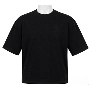 เสื้อยืดคอกลมผู้ชายแบบสปอร์ต ผ้าฝ้ายพรีเมียม สกรีนโลโก้ OEM ได้ตามสั่ง ทรงโอเวอร์ไซส์ แขนครึ่งตัว - Product Image 1