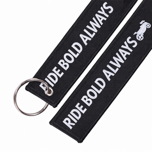 Llavero de tela personalizado con logo de letras, llavero promocional de moda, llavero bordado personalizado, llavero tipo Jet Tag - Product Image 2