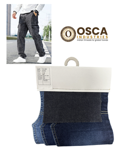Hot Sell 11.2 oz Heavy <b>weight</b> 100% Cotton Yarn Dyed Twill Woven Stretch Denim Jeans <b>Fabric</b> for Men Women Clothing & Accessories - Product Image 4