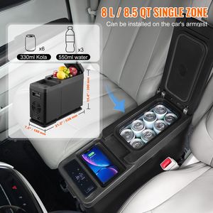Frigorifero per Auto a Zona Singola da 8 L, 12/24V DC, Congelatore Portatile con Intervallo Regolabile 4-68F, Frigo da Bracciolo a 12 Volt di Ace - Product Image 2