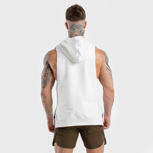 Sleeveless <b>Hoodies</b> For Men Bodybuilding Hooded Tank Tops Male <b>Workout</b> Trending Products - Product Image 2