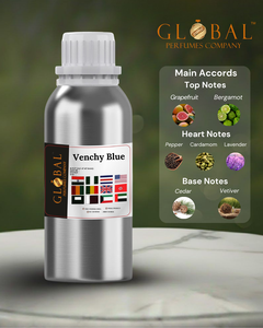 VENCHY <b>BLUE</b> Inspired Perfume Oil High Quality Premium Fragrance Long Lasting Bulk Suppliers Concentrated Multi-Scent Daily - Product Image 1