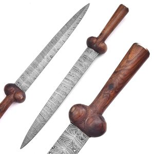 Couteau Viking Médiéval Nordique Haut de Gamme en Acier Damas à Lame Fixe, Tranchant comme un Rasoir, Manche en Bois de Palissandre, Idéal pour le Quotidien, OEM/ODM - Product Image 1