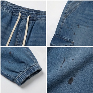 Joggers de pierna recta con cordón para hombre, pantalones negros holgados de gran tamaño con cremallera, parte inferior abierta, pantalones holgados de poliéster de nailon, pantalones de invierno para hombre - Product Image 4