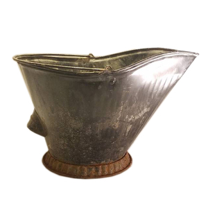 Seau à charbon en métal galvanisé avec poignée, seau à charbon pour la maison, le jardin, accessoires pour foyer - Product Image 4