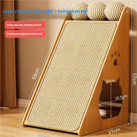 Griffoir vertical triangulaire de luxe moderne en sisal pour chat, anti-chute, tapis d'escalade pour chat, carton 4 niveaux antidérapant