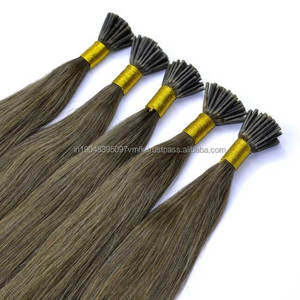 Extensions de cheveux humains indiens vierges 100 % Remy, noir naturel, 100 g, haute qualité, pointes en I, styles Deep Loose Wave, vente chaude - Product Image 1