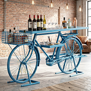 Crédenza à vin en métal unique au design artisanal pour appartement - Product Image 1