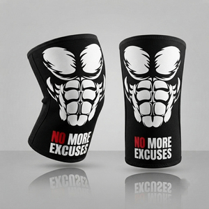 Weightlifting Neoprene Knee Sleeve Printed Workout <b>Trainer</b> Heavy Duty Knee Sleeves Powerlifting Knee Support Sleeves - Product Image 2