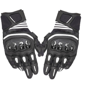 Cowhide Leather Racing Gloves <b>Full</b> Finger Motorbike Riding Gloves Knuckle Protection Non <b>Slip</b> Palm Grip Outdoor Sports - Product Image 5