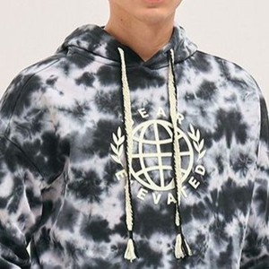 Sweat-shirt à capuche tie-dye pour homme, coupe oversize, en coton French Terry, style décontracté automne, avec logo frontal et poche, sweats à capuche tie-dye pour hommes - Product Image 3