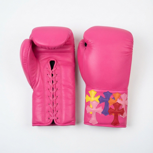 Guantes de boxeo hechos a mano con parche de cuero genuino de vaca, con cordones, para entrenamiento de MMA y artes marciales. - Product Image 3