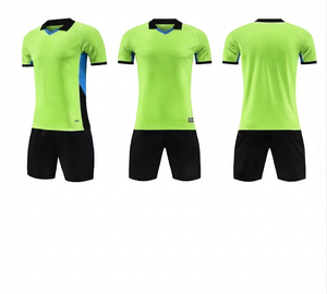 Maillot et Short de Football Personnalisés Vert Citron Légers et Écologiques en Maille 100% Polyester à Séchage Rapide pour le Sport Numérique – Vente en Gros - Product Image 1