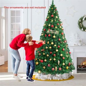 Albero di Natale Verde di Lusso Grande 2,4 Metri, Materiale PET Premium, Pre-Illuminato con Ornamenti in Metallo, Pino Realistico di Lusso per Esterni - Product Image 6