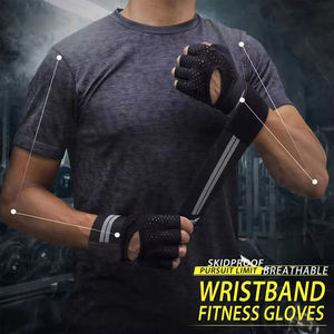 Guantes Deportivos de Medio Dedo para Hombre, Ligeros y de Alto Rendimiento, Transpirables, de Cuero Sintético, Antideslizantes, para Gimnasio y Fitness - Product Image 5