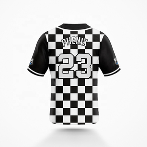 Maillot de baseball haute performance personnalisé avec logo d'équipe, respirant, anti-humidité, à boutons, pour le sport et les matchs - Product Image 5