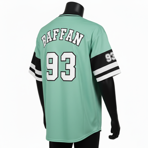 T-shirt 100% coton pour homme, coupe ample, imprimé, maillot de baseball pour homme, tissu en maille polyester respirant de qualité supérieure, panneau GSM, logo personnalisé - Product Image 5