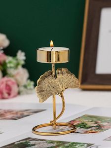 Porte-bougie vintage en laiton, style nordique, support décoratif en métal pour bougie, pour table à manger, décoration de la maison, fête de mariage - Product Image 4