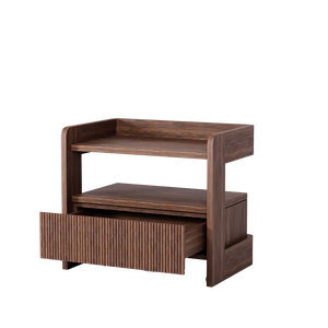 Table de chevet convertible de haute qualité en teck véritable, design traditionnel, pour chambre à coucher, appartement et salon, meubles de maison - Product Image 6