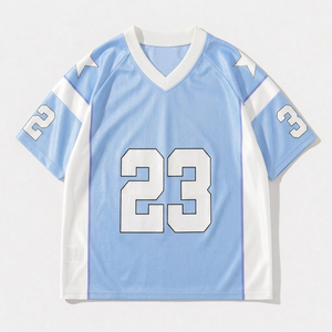 T-shirt sportif à col rond et manches courtes avec imprimé California 23 et logo étoile, vêtements décontractés pour hommes, style estival, rayé, 100% coton - Product Image 1