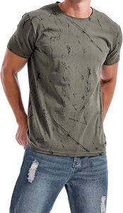 T-shirt décontracté pour homme, best-seller, 100 % coton tricoté, manches courtes, imprimé, anti-boulochage, écologique, fabriqué au Bangladesh - Product Image 3