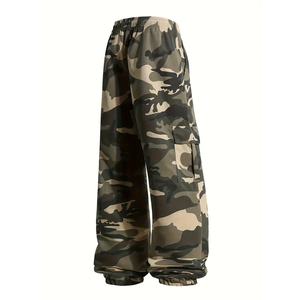 Streetwear Men Heavyweight Cargo Sweatpants Oversized Baggy Multi Pocket Fleece Joggers Cotton Casual Custom Logo Pleated <b>Pants</b> - Product Image 1