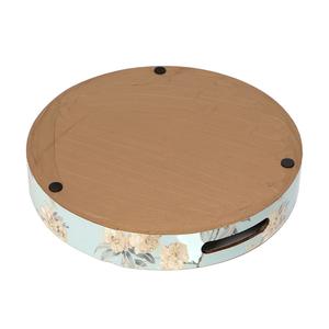 Bandeja Redonda Artesanal de Alta Demanda con Estampado Floral y de Aves Estilo Chinoiserie, Plato Decorativo al por Mayor para Exportación a Granel - Product Image 2