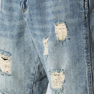 กางเกงยีนส์ขาสั้นผู้ชายดีไซน์เท่ห์ทันสมัย สไตล์ไฮสตรีท คุณภาพสูง รุ่นใหม่ล่าสุดสำหรับฤดูร้อน - Product Image 4