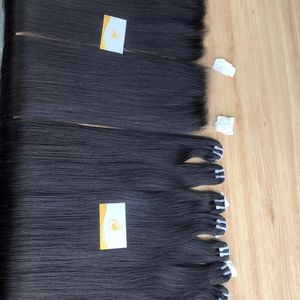 Cabello Humano Vietnamita de Lujo Sedoso al Mejor Precio al por Mayor, No Remy, Premium, Trama de Piel, Doble Paquete, Liso Extremo, 8-28 Pulgadas - Product Image 1