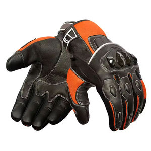 Gants de moto en cuir de qualité supérieure, personnalisés, à écran tactile, à doigts entiers, séchage rapide, évacuation de l'humidité, revêtement en polyuréthane - Product Image 6