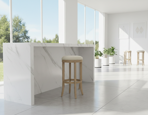 Table basse moderne en bois d'hévéa avec base ronde et design entièrement circulaire pour le mobilier de salon - Product Image 6