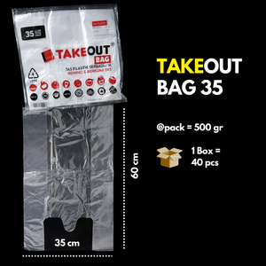 Bolsas de plástico LDPE al por mayor para llevar comida, de calidad alimentaria, transparentes, reutilizables, extra grandes 35x60cm, hechas en Indonesia - Product Image 3